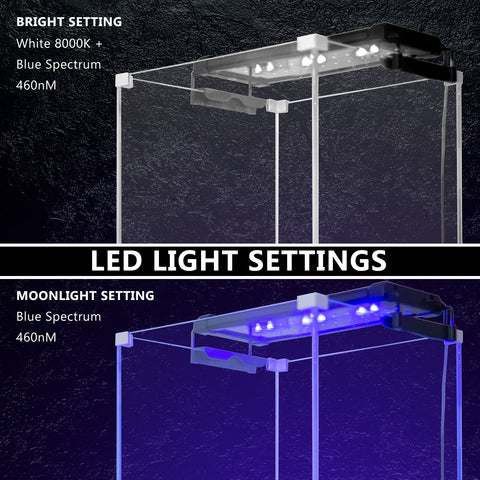 Dynamic Power 6W Aquarium Blue White LED Light for Tank 30-50cm