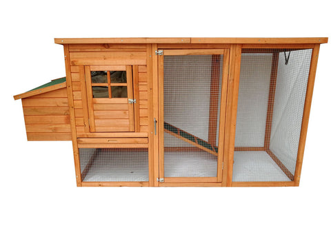 YES4PETS Large Chicken Coop Rabbit Hutch Ferret Cat Guinea Pig Cage Hen Chook House With Open Roof