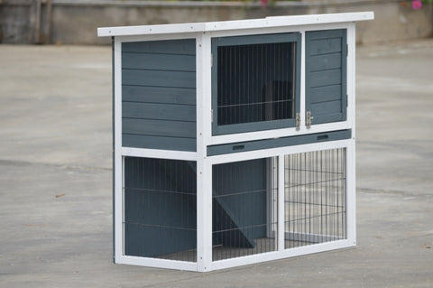 YES4PETS L Double Storey Rabbit Hutch Guinea Pig Cage , Ferret cage W Pull Out Tray
