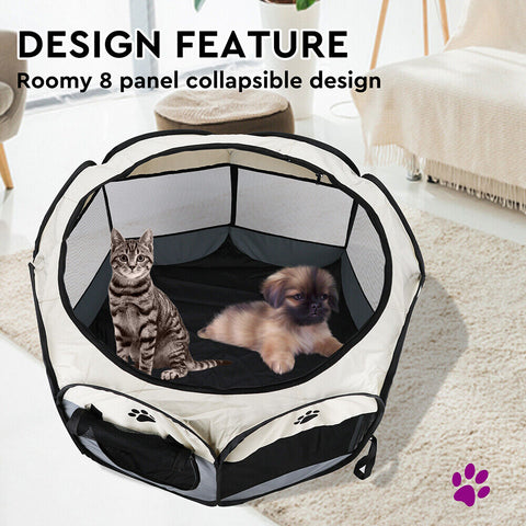VaKa Pet Tent Playpen Dog Cat Play Pen Bags Kennel Portable Puppy Crate Cage